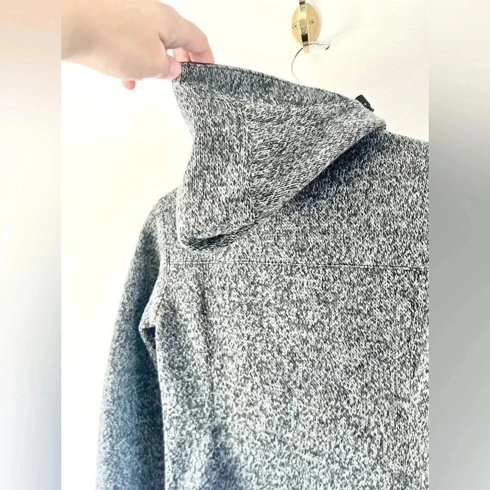 66 Degrees North Vindur Grey Knit Wool Blend Hooded Jacket Size Small - Picture 9 of 11